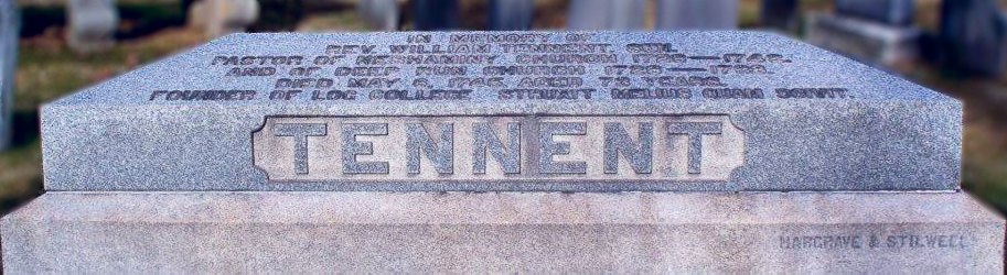 William Tennent's grave located in the Neshaminy-Warwick Presbyterian Church Cemetery