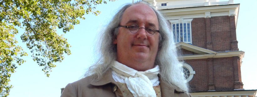 Robert DeVitis impersonating Benjamin Franklin