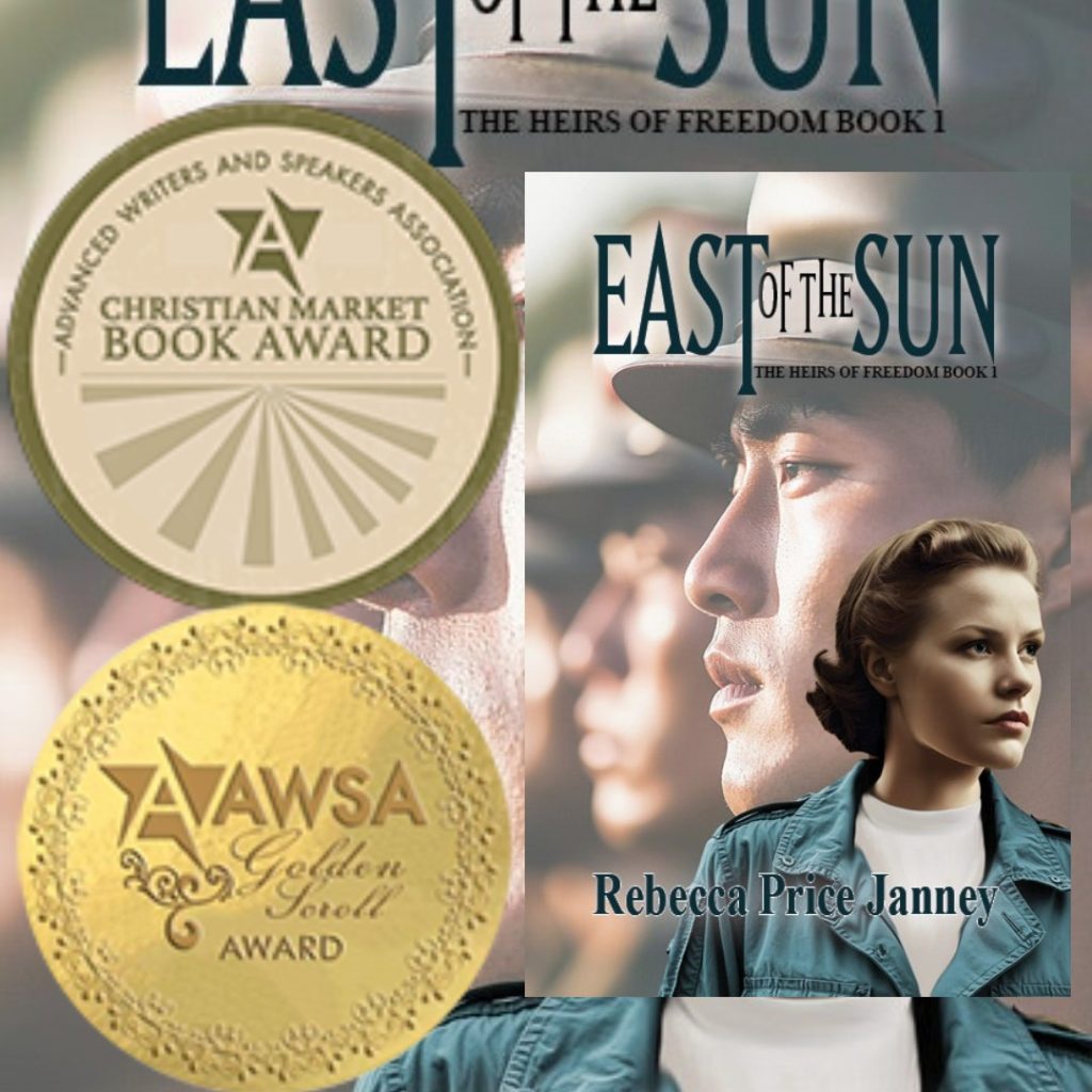 An image of the cover of the book East of the Sun, written by Rebecca Price Janney